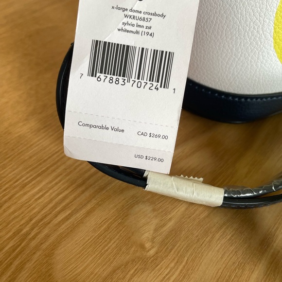 Kate Spade x Large Dome Crossbody Bag Sylvia Lemon Zest NWT - Picture 7 of 11